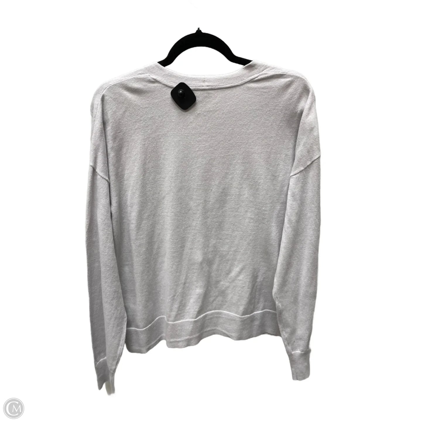 Sweater Cardigan By Gap In Grey, Size: L