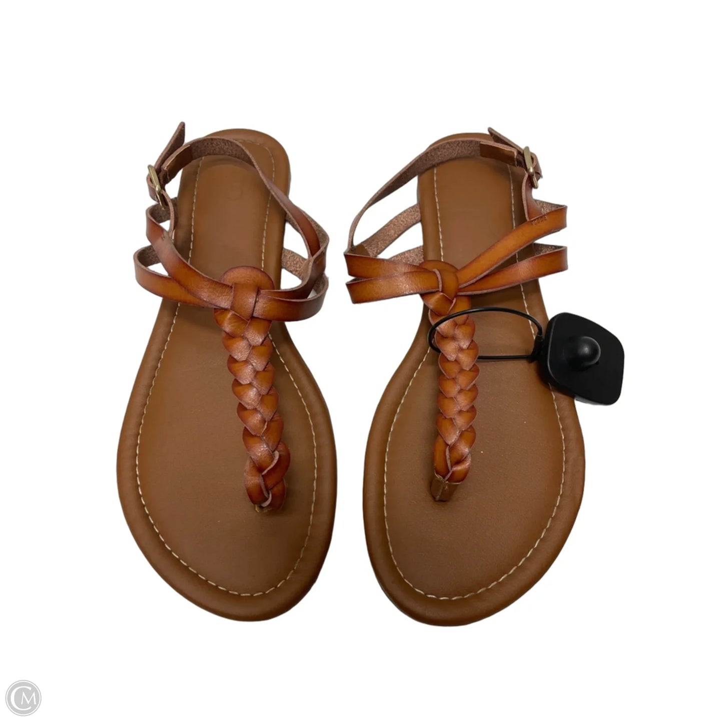 Sandals Flats By Clothes Mentor In Brown, Size: 10