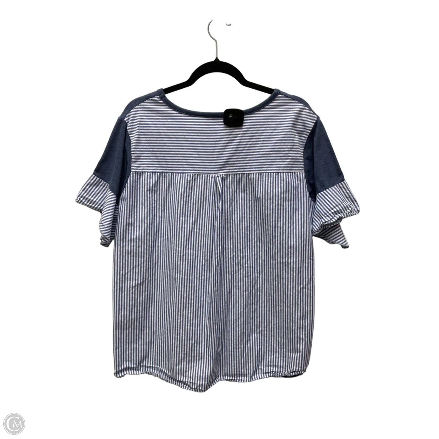 Top Short Sleeve By Les Amis In Striped Pattern, Size: M