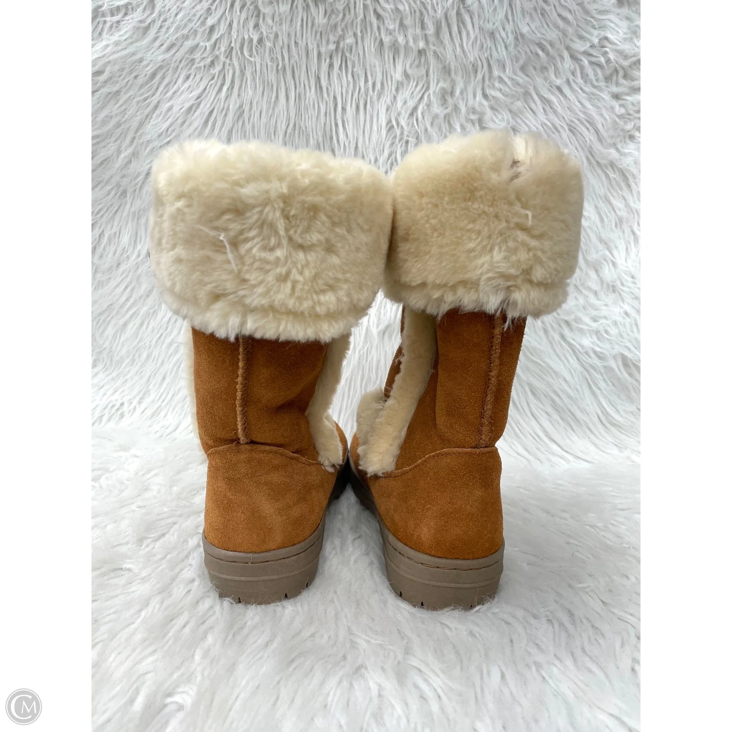 Boots Snow By Style And Company In Brown & Cream, Size: 6