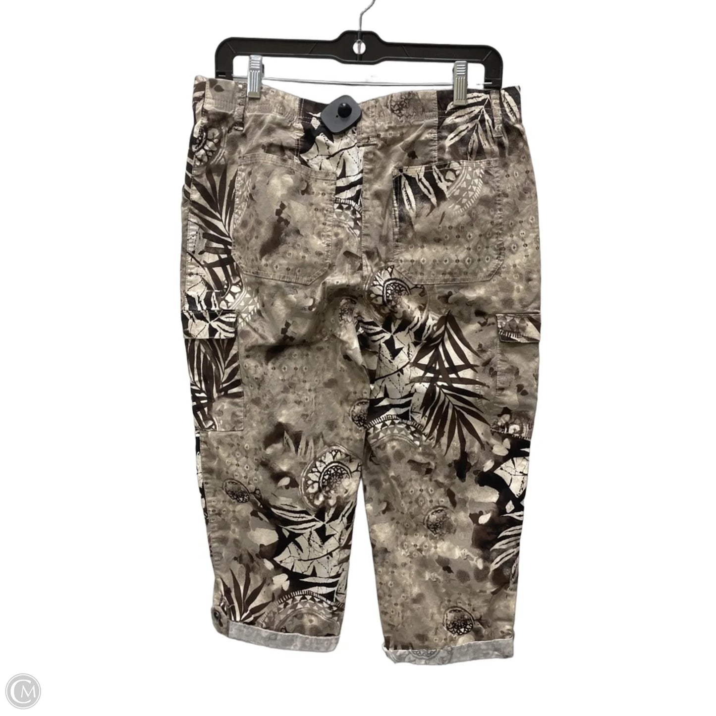 Pants Cropped By Chicos In Floral Print, Size: 10