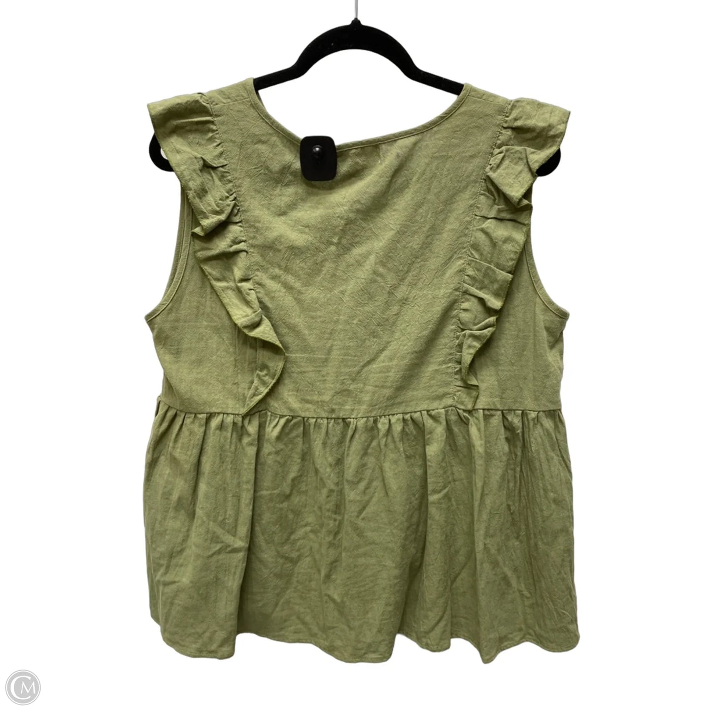 Top Sleeveless By Clothes Mentor In Green, Size: L
