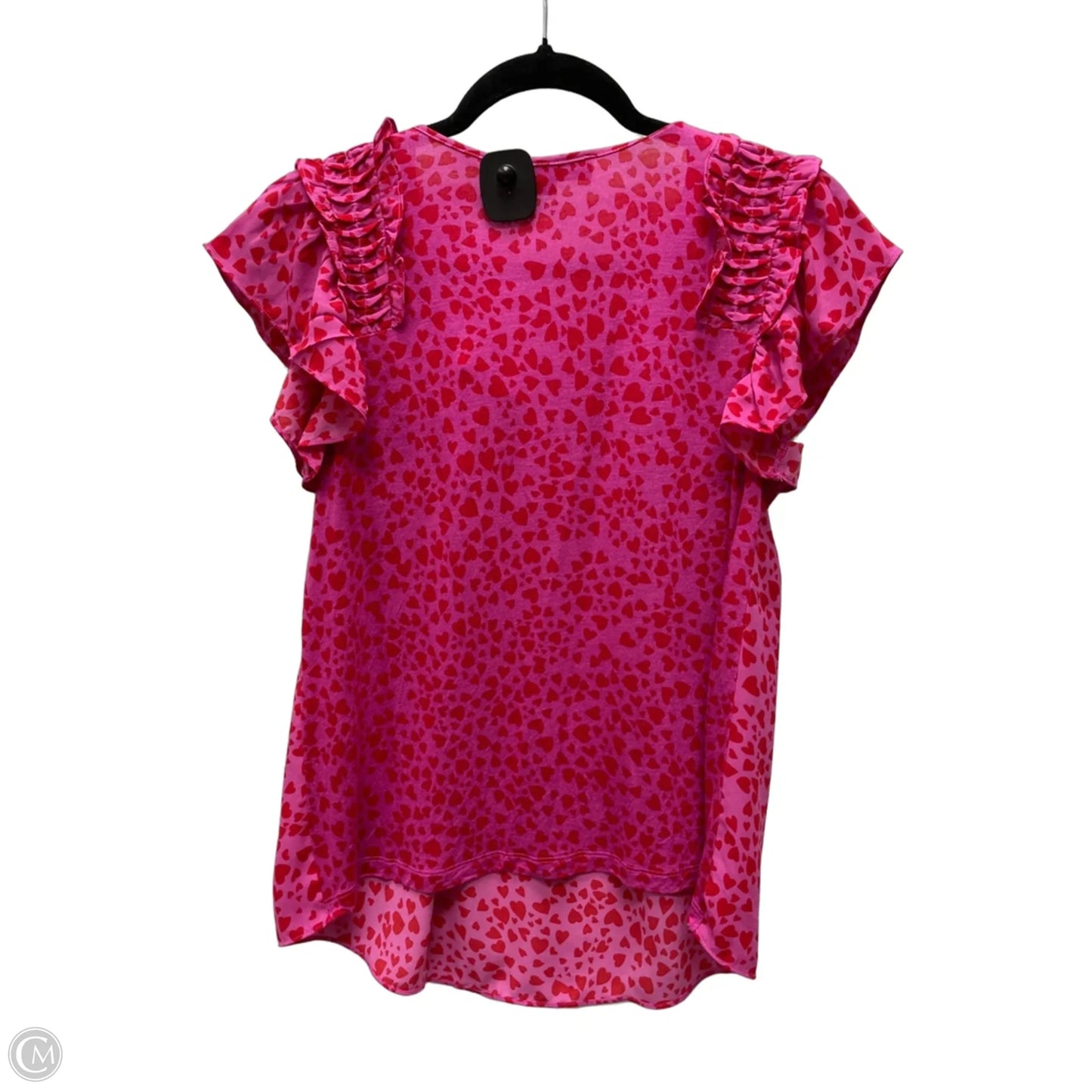 Blouse Short Sleeve By Loft In Pink & Red, Size: S