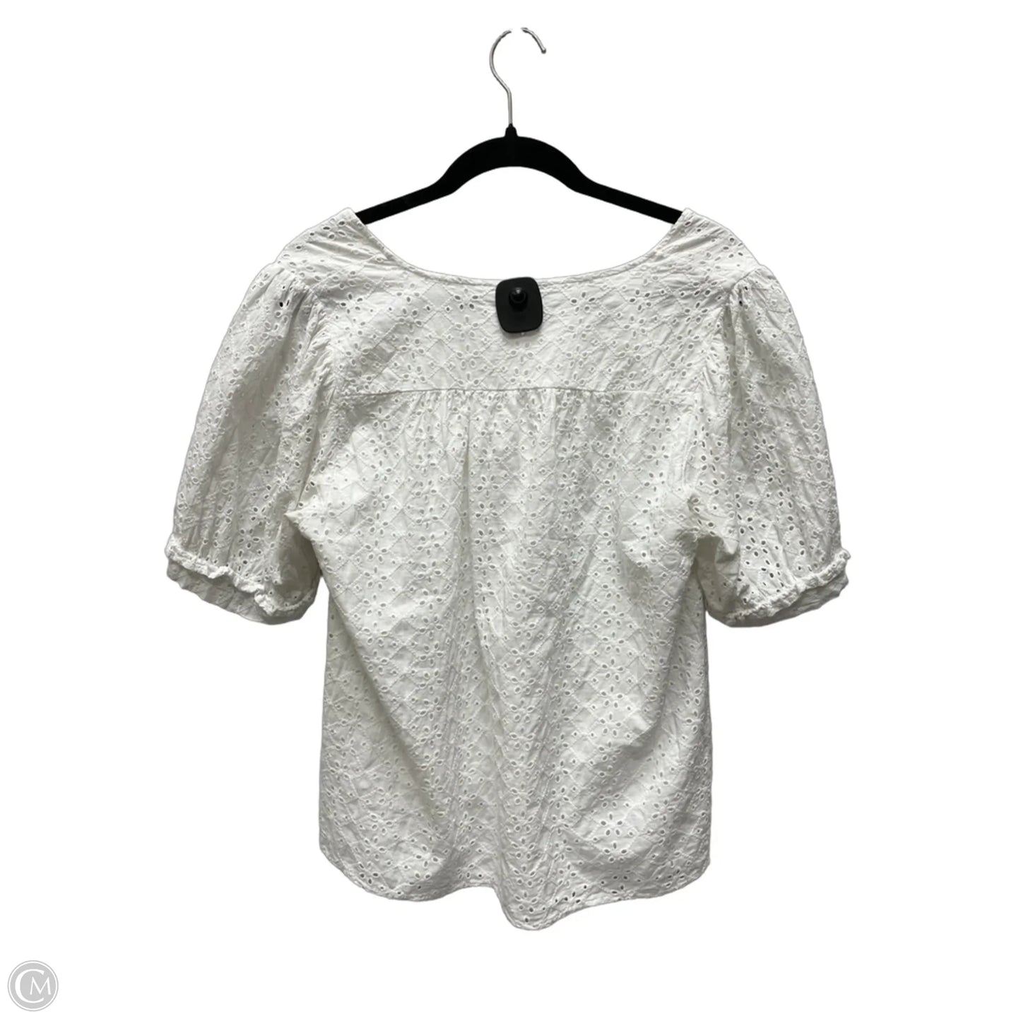 Top Short Sleeve By Draper James In White, Size: L