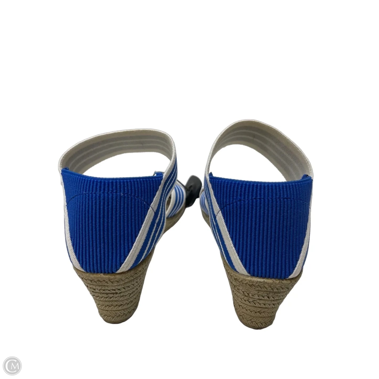 Sandals Heels Stiletto By Clothes Mentor In Blue & White, Size: 10