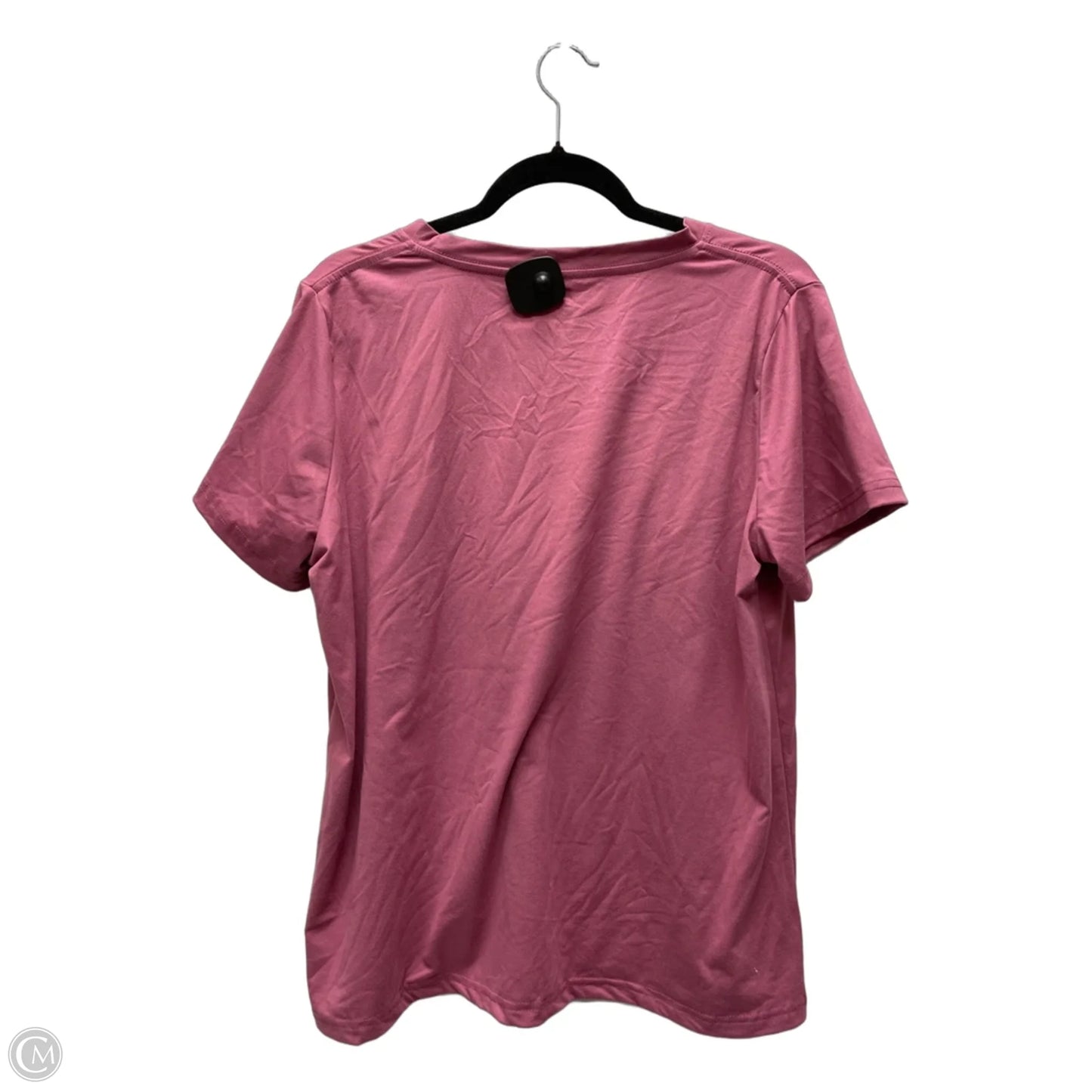 Top Short Sleeve Basic By Clothes Mentor In Pink & White, Size: Xl