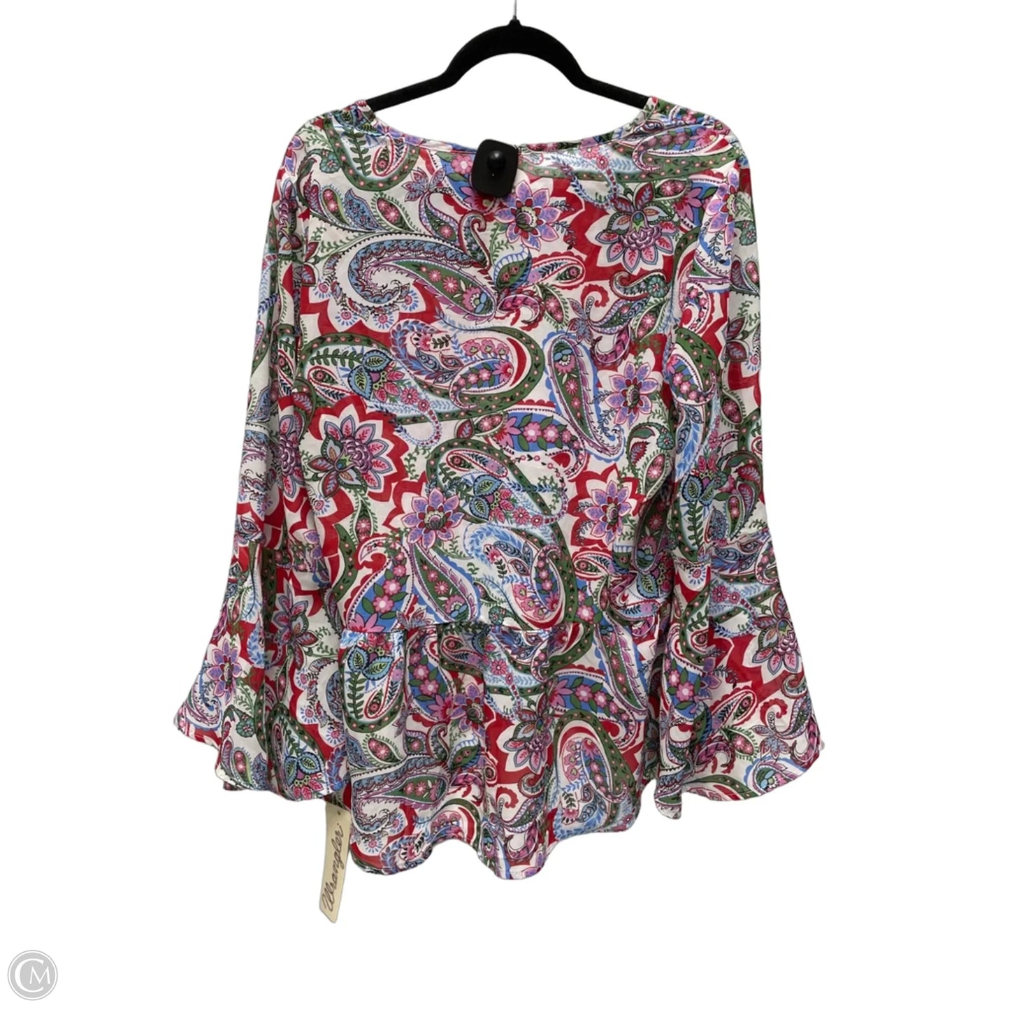 Blouse Long Sleeve By Wrangler In Floral Print, Size: L