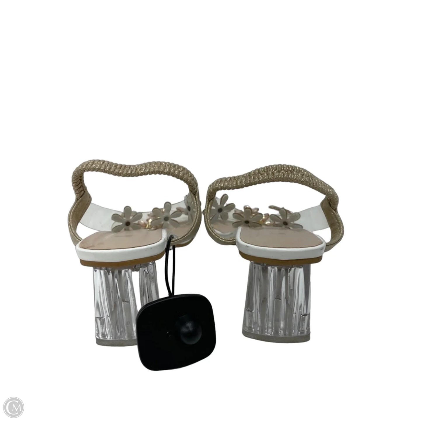 Sandals Heels Block By Clothes Mentor In Clear, Size: 6.5