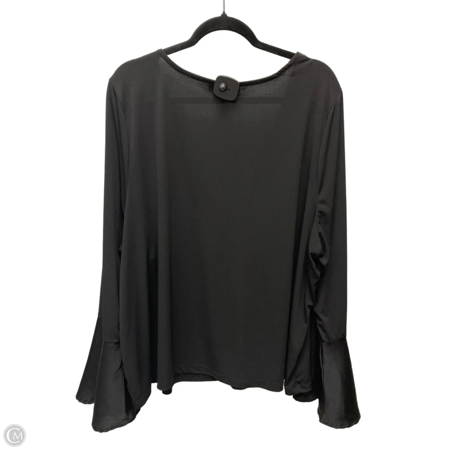 Blouse Long Sleeve By Eloquii In Black, Size: 4x