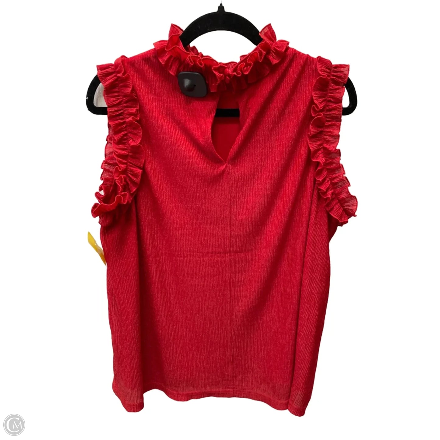 Top Sleeveless By Versona In Red, Size: L