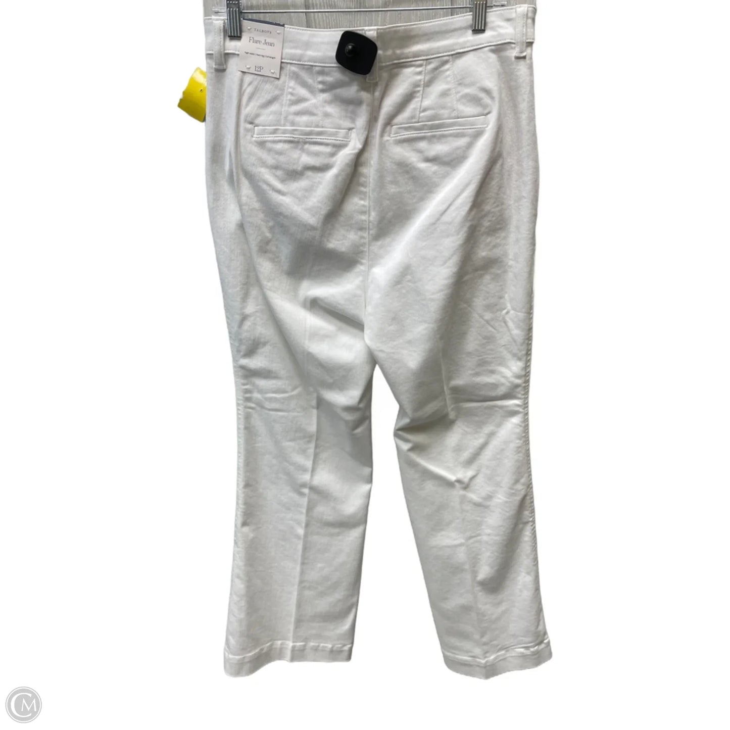 Jeans Straight By Talbots In White Denim, Size: 12p