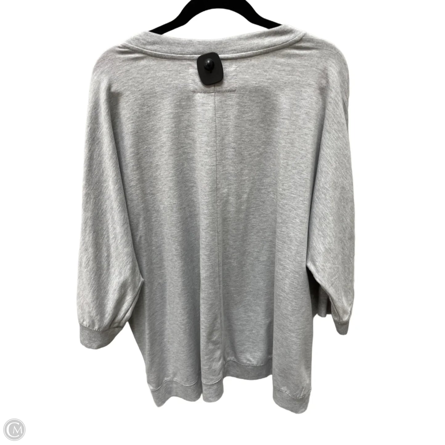Top 3/4 Sleeve By The Sweatshirt Project In Grey, Size: 2x