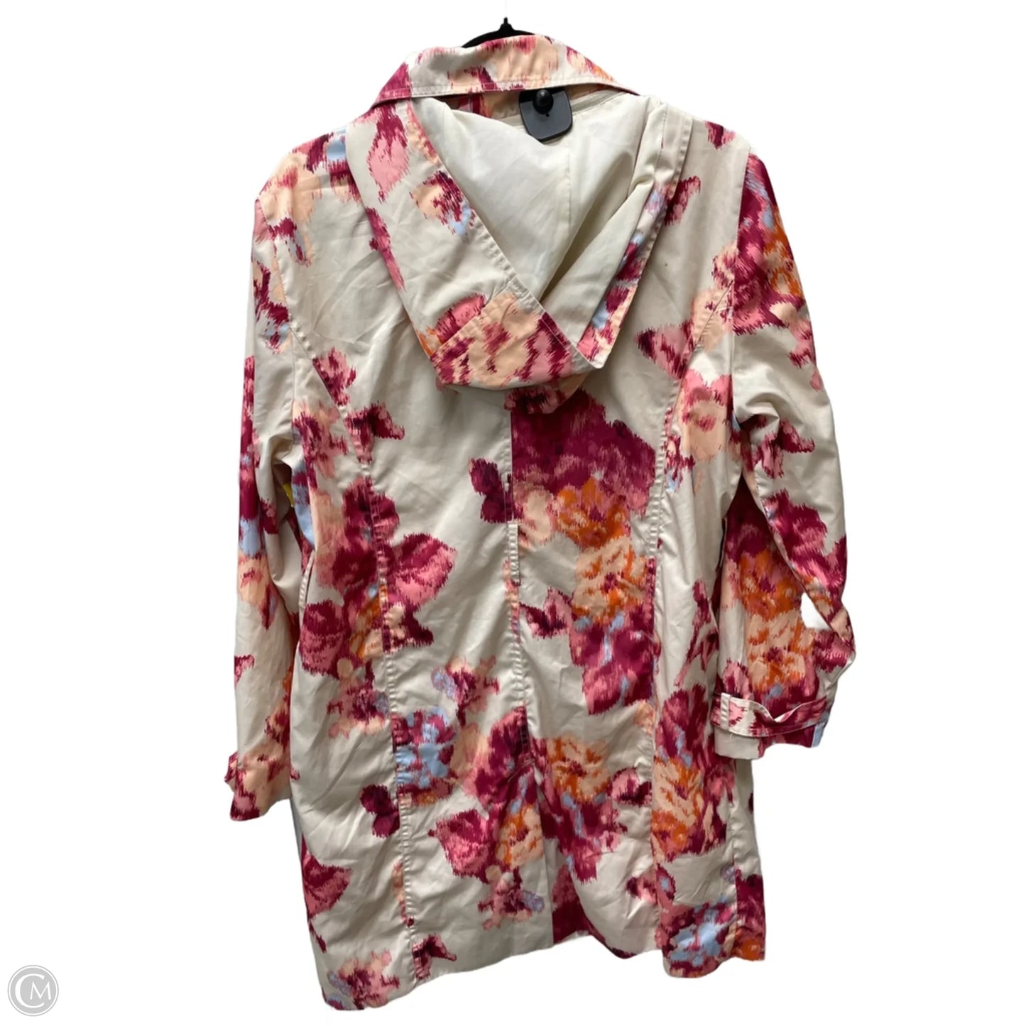 Coat Raincoat By Chicos In Multi-colored, Size: L