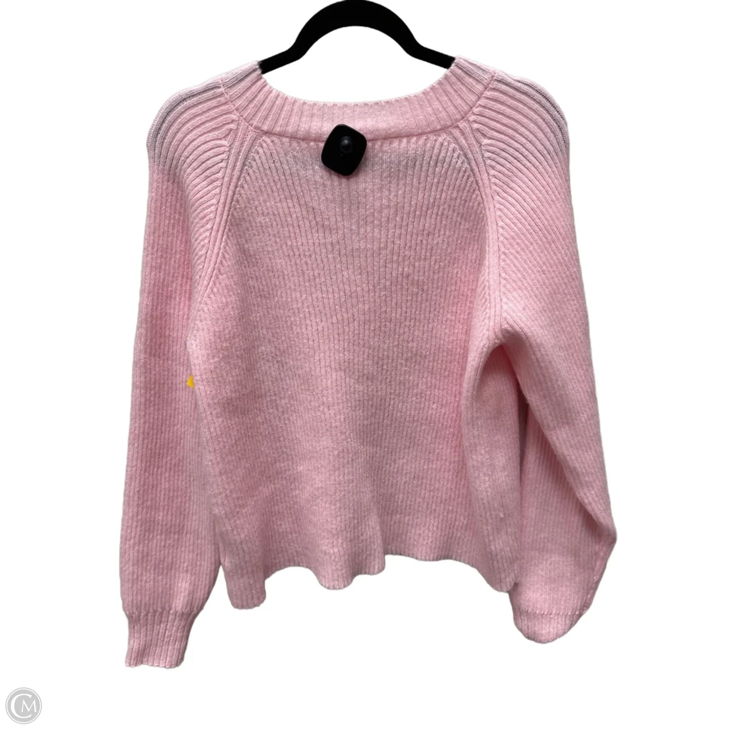 Sweater Cardigan By Clothes Mentor In Pink, Size: M