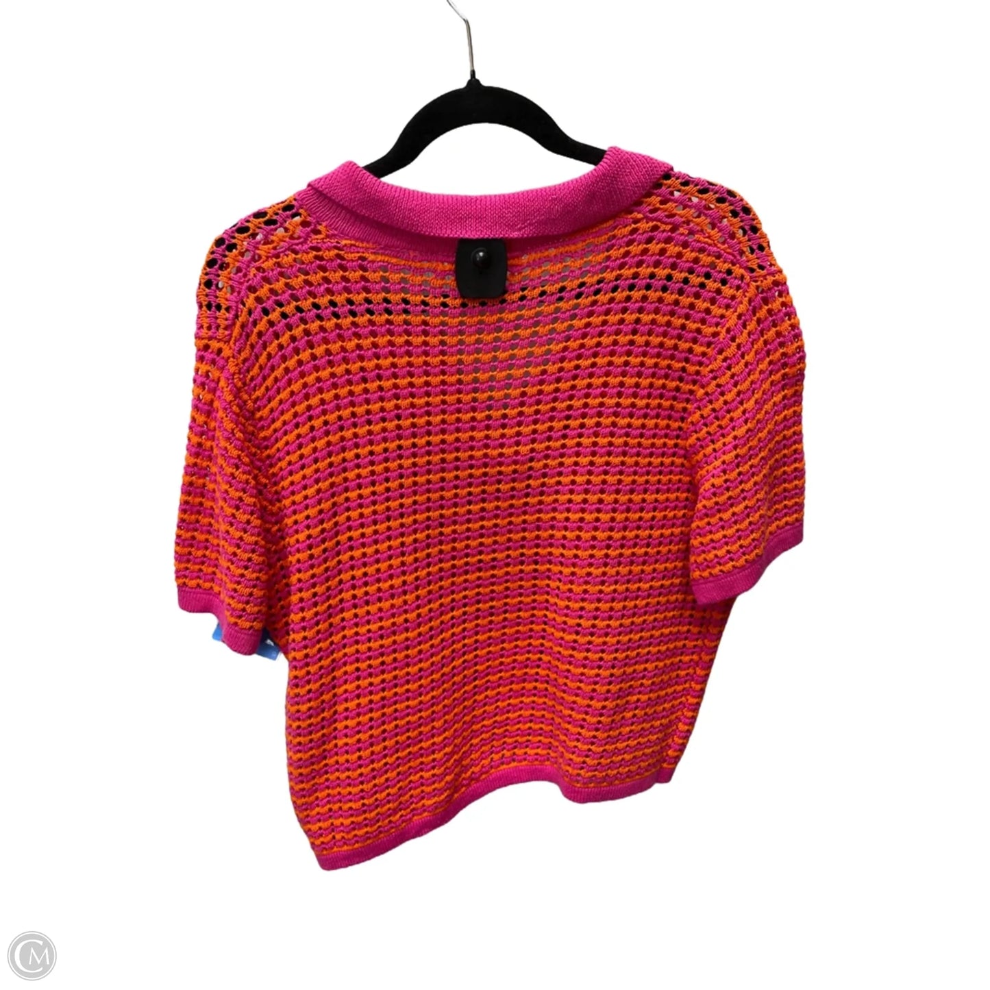 Sweater By Karlie In Orange & Pink, Size: L