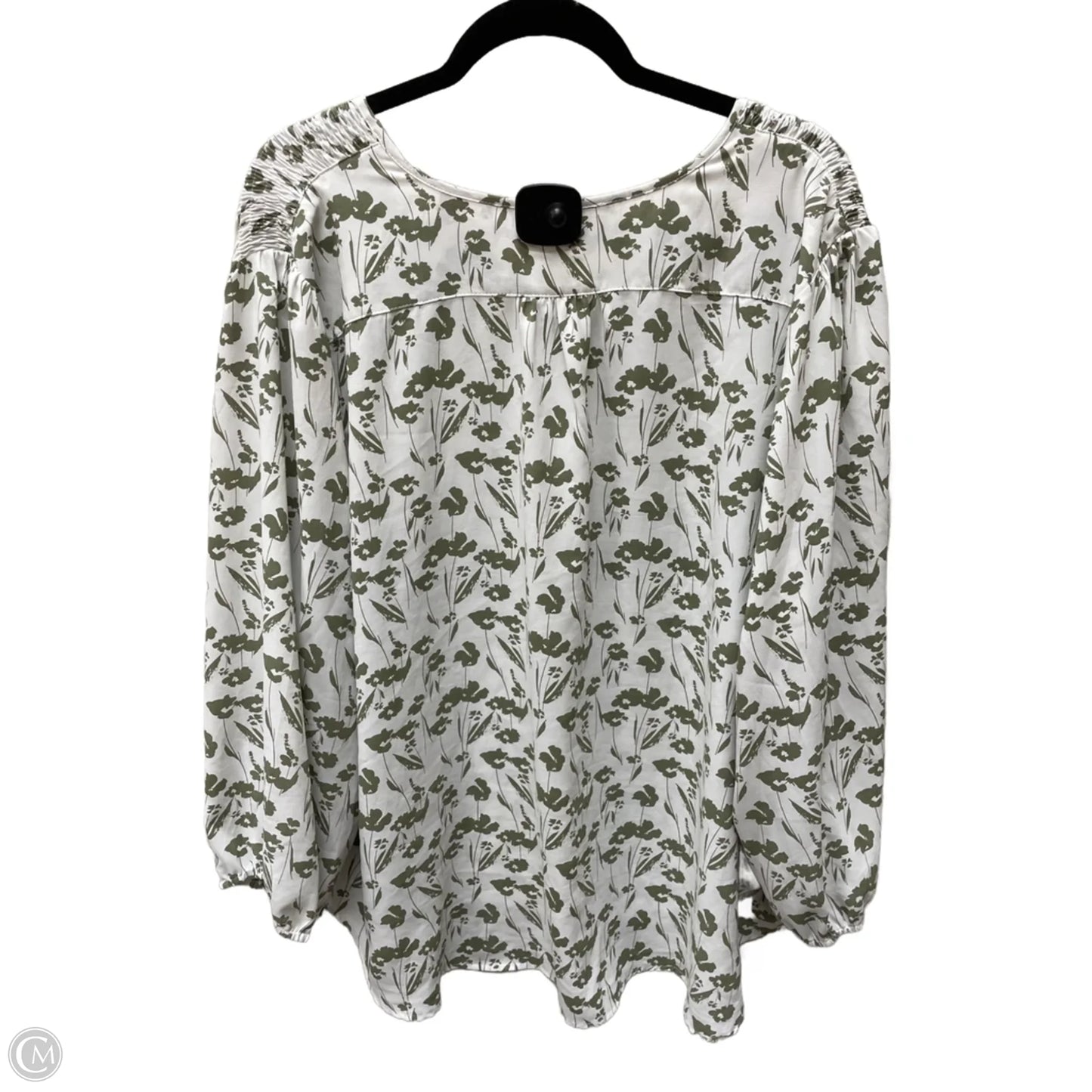 Blouse Long Sleeve By FUN2FUN In Floral Print, Size: 3x