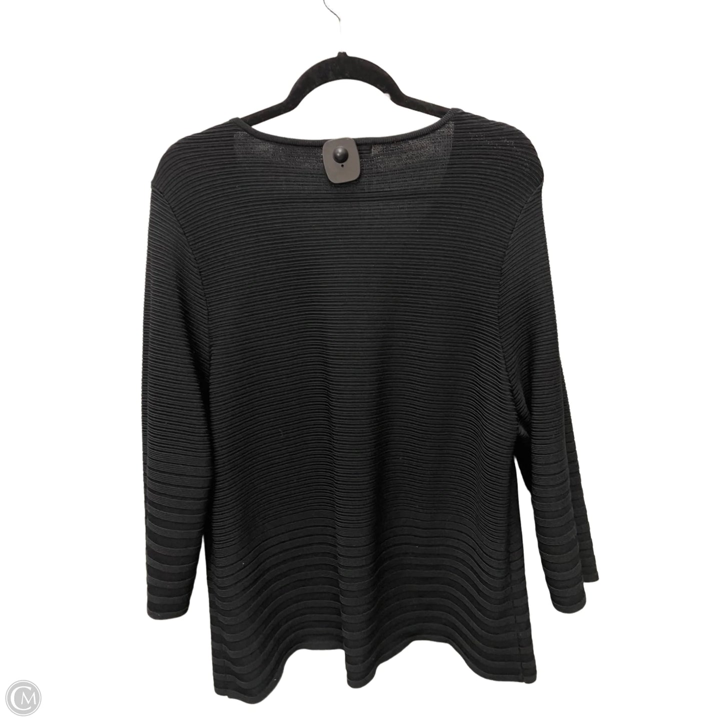 Top Long Sleeve By Calvin Klein In Black, Size: 1x