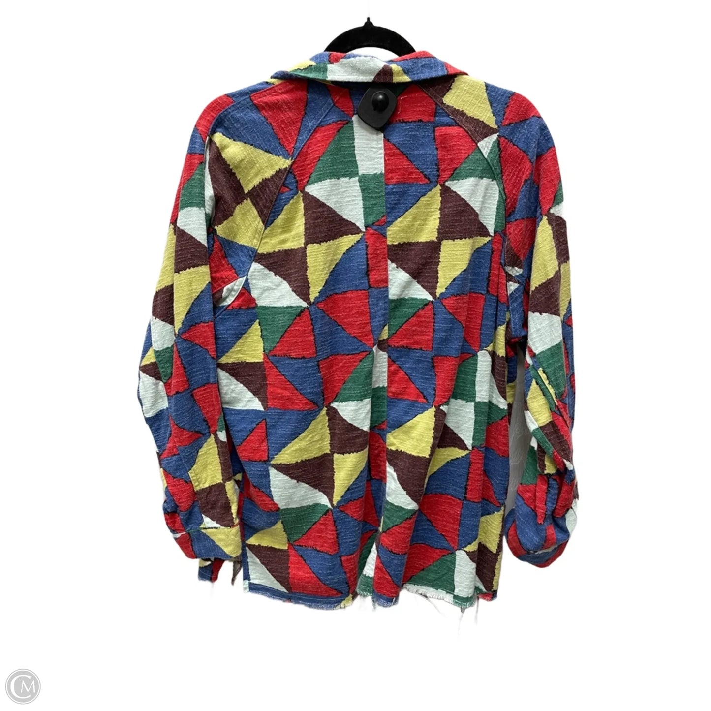 Top Long Sleeve By Gilded Intent In Geometric Pattern, Size: M