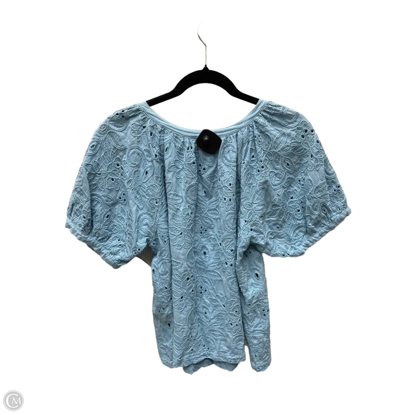 Top Short Sleeve By Karen Kane In Blue, Size: S