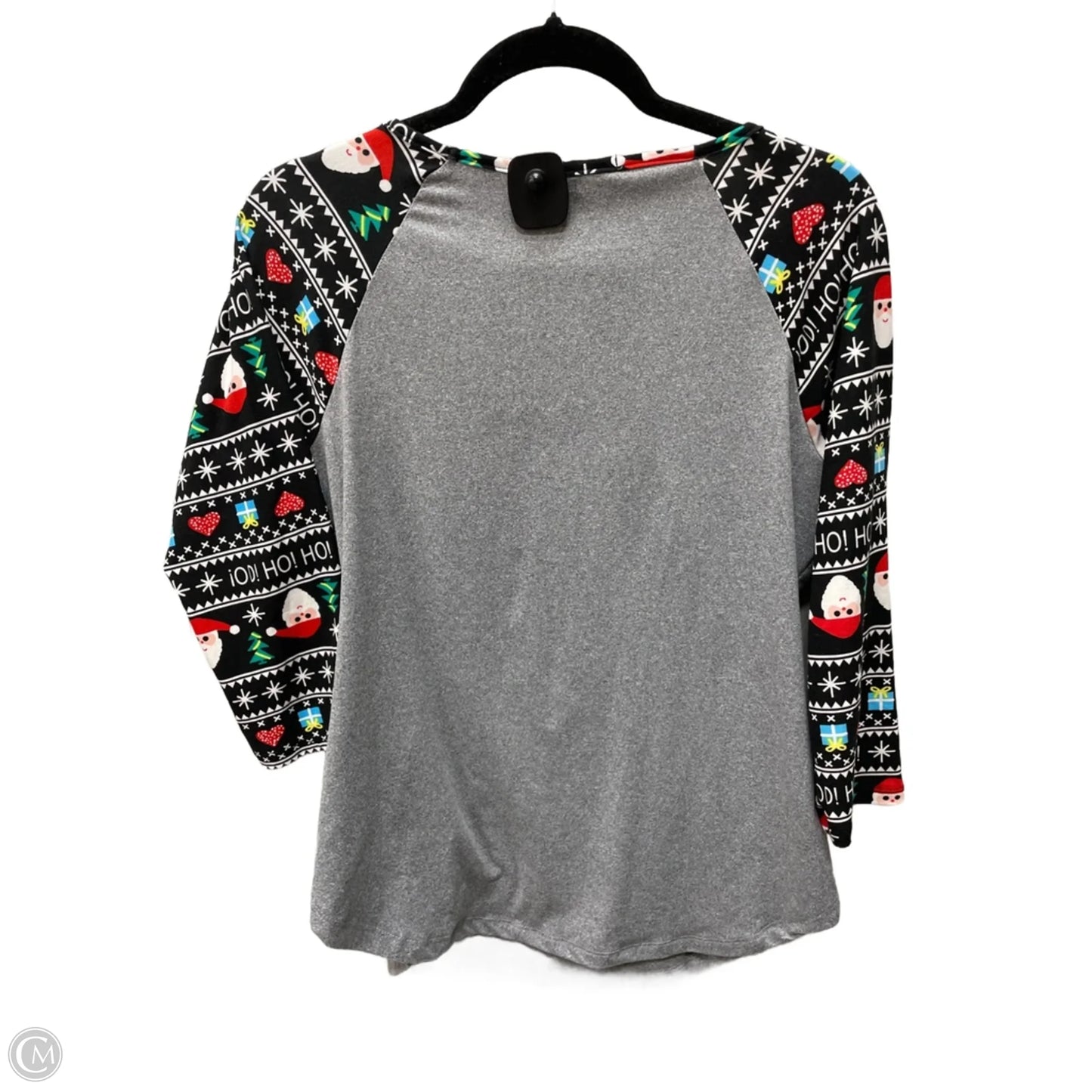 Top Long Sleeve By Wishful Park In Grey, Size: L