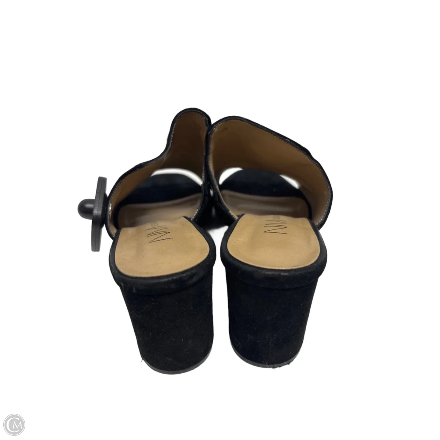 Shoes Designer By Neiman Marcus In Black & Gold, Size: 7.5