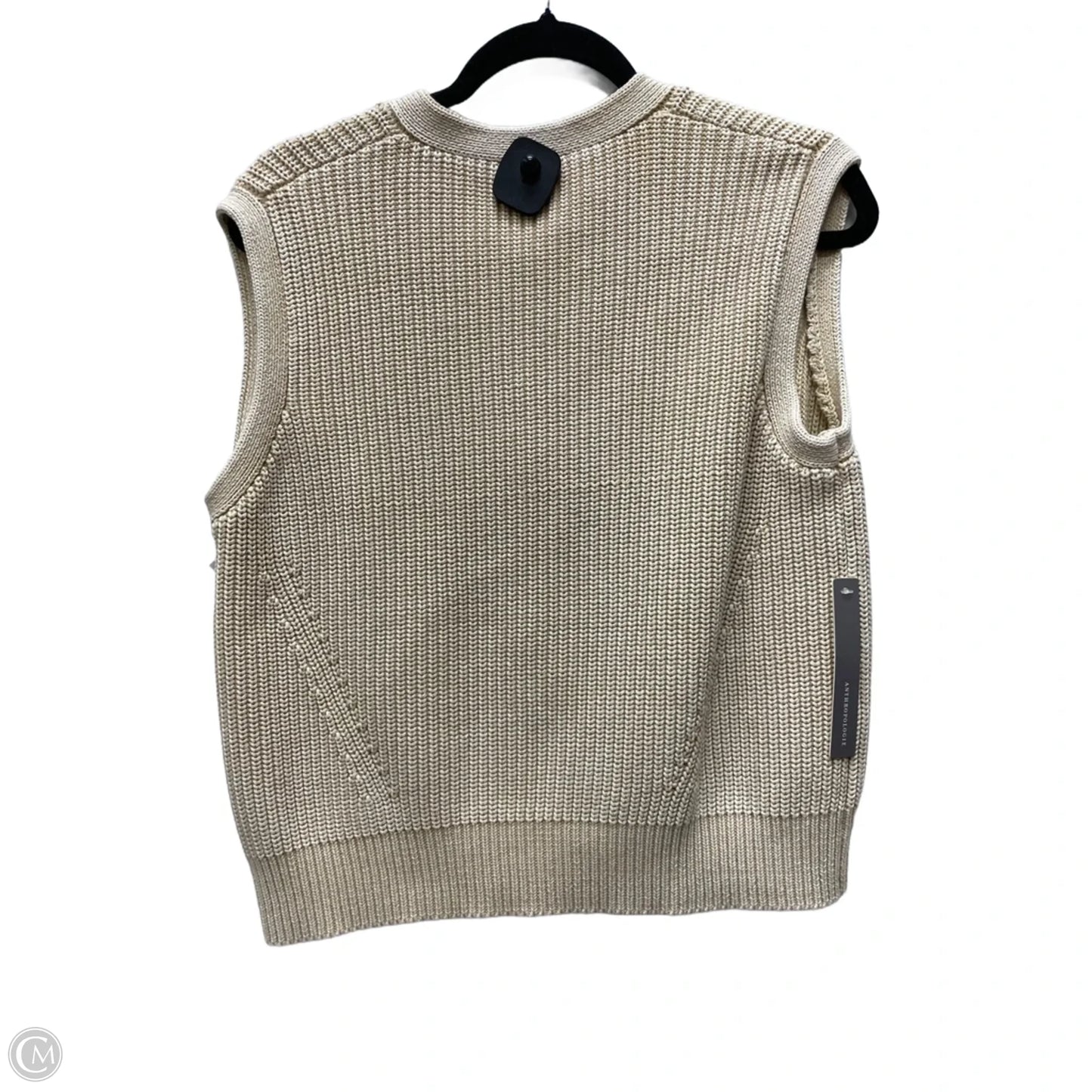 Vest Sweater By Clothes Mentor In Tan, Size: Xl