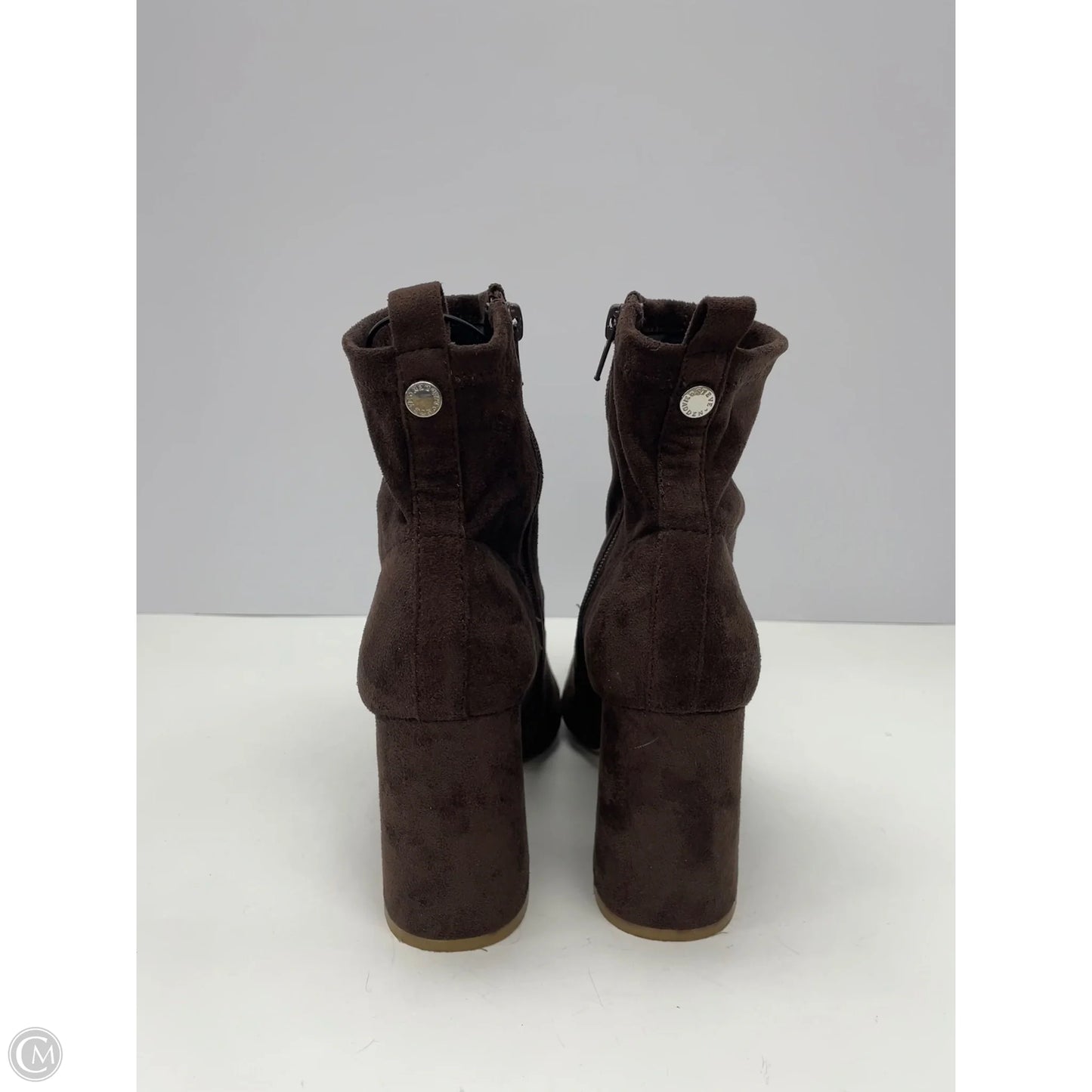Boots Ankle Heels By Steve Madden In Brown, Size: 8.5