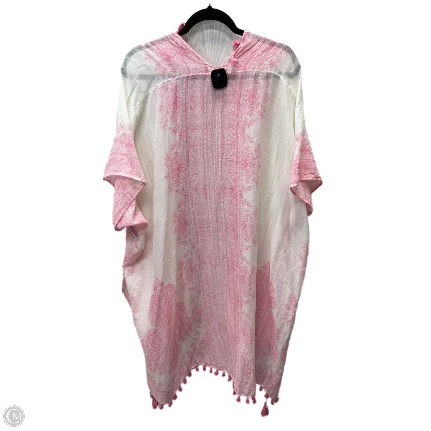 Cardigan By Charlie Paige In Pink & White, Size: Osfm