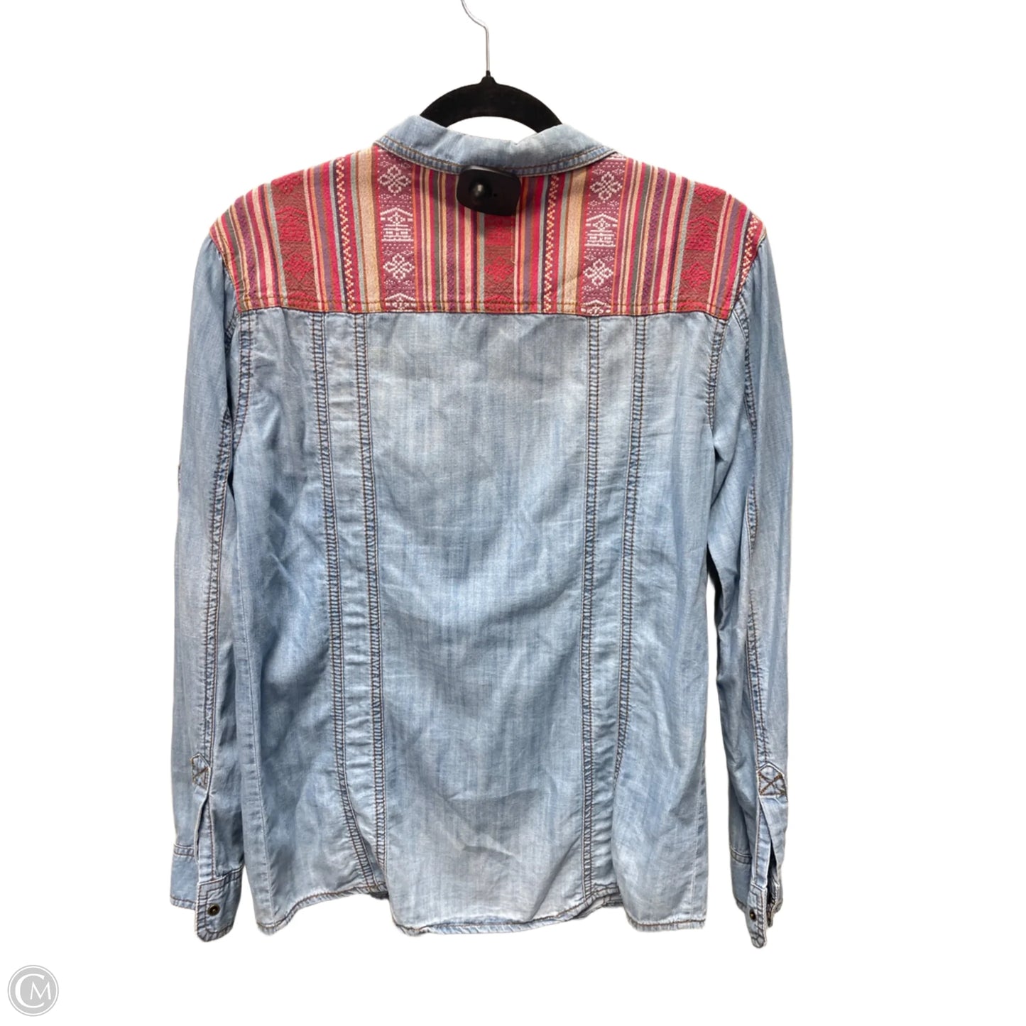 Top Long Sleeve By Life In Progress In Blue, Size: S