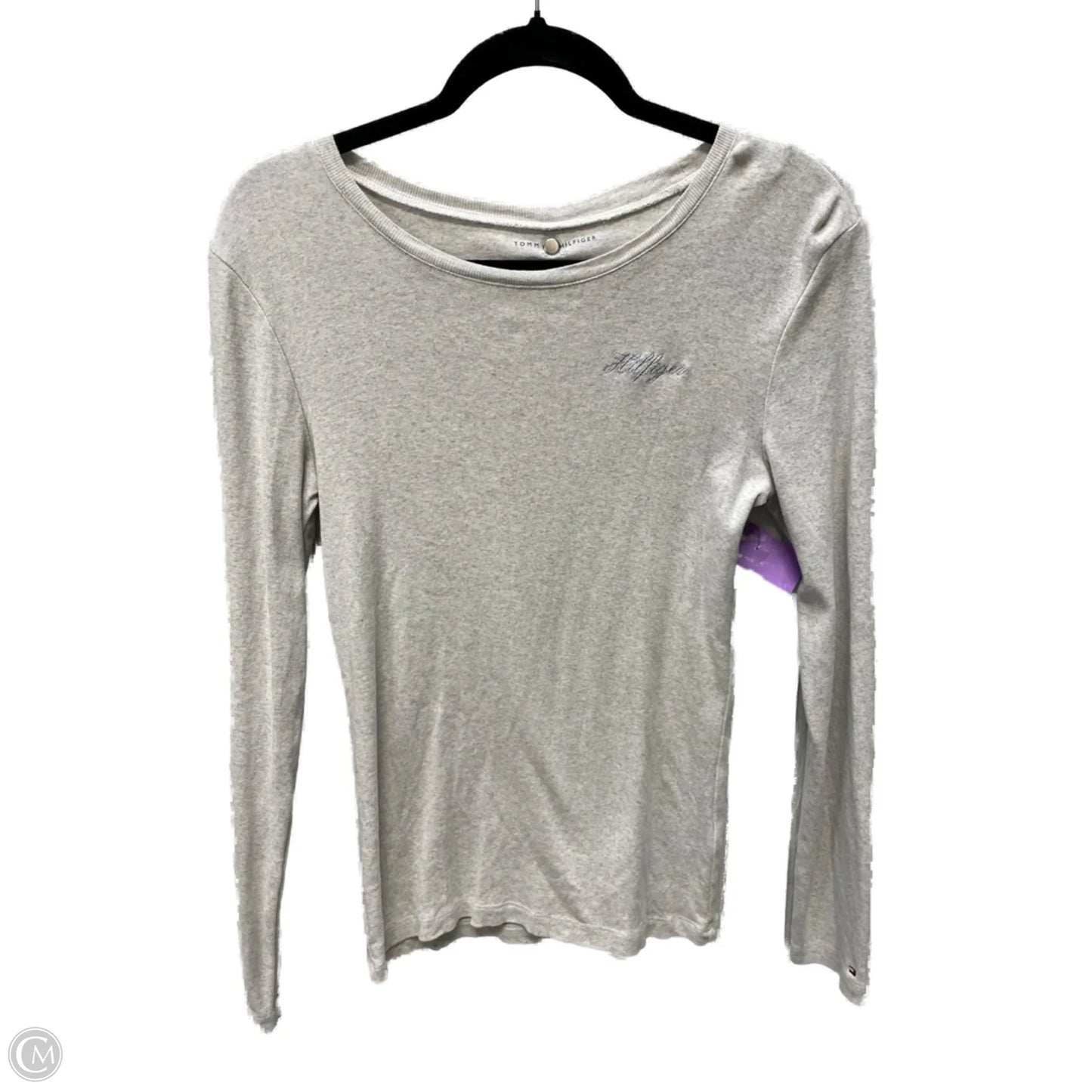 Top Long Sleeve By Tommy Hilfiger In Grey, Size: M