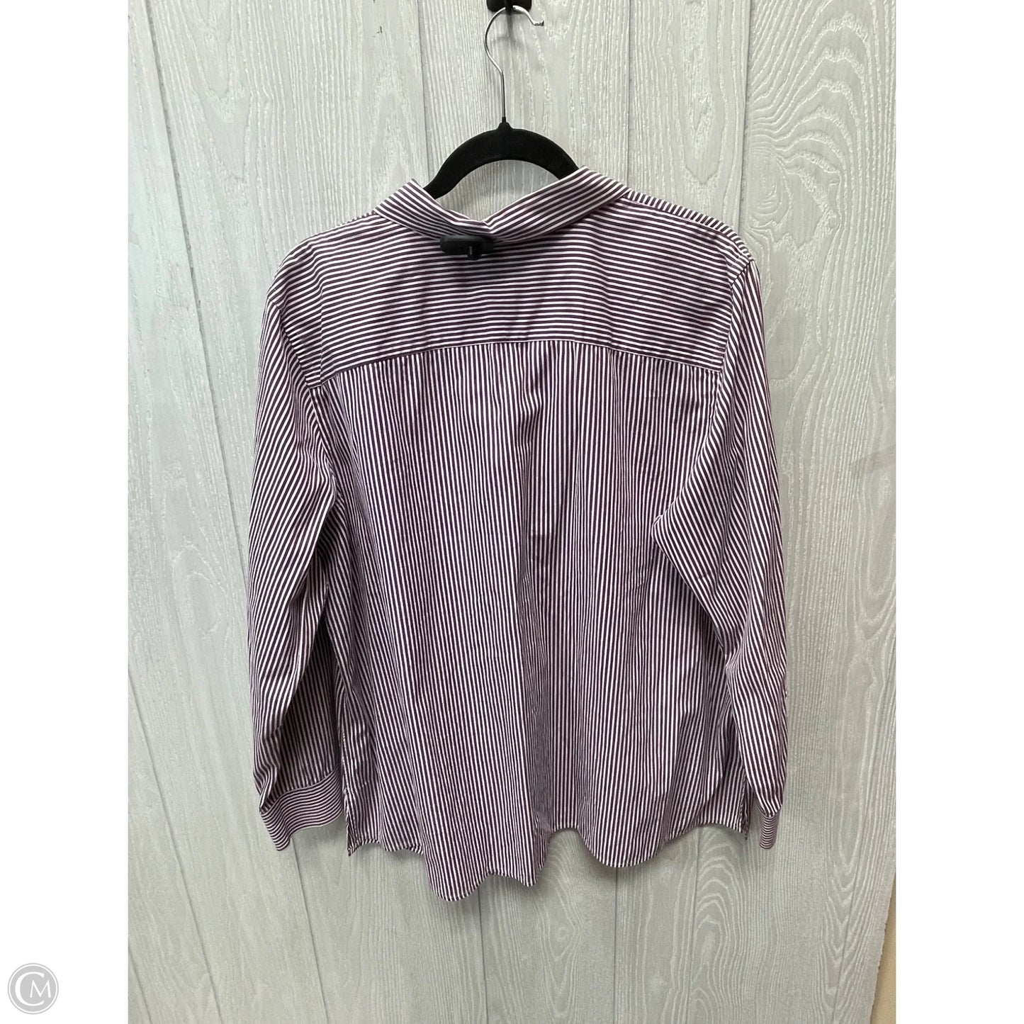 Top Long Sleeve By Lauren By Ralph Lauren In Striped Pattern, Size: 2x