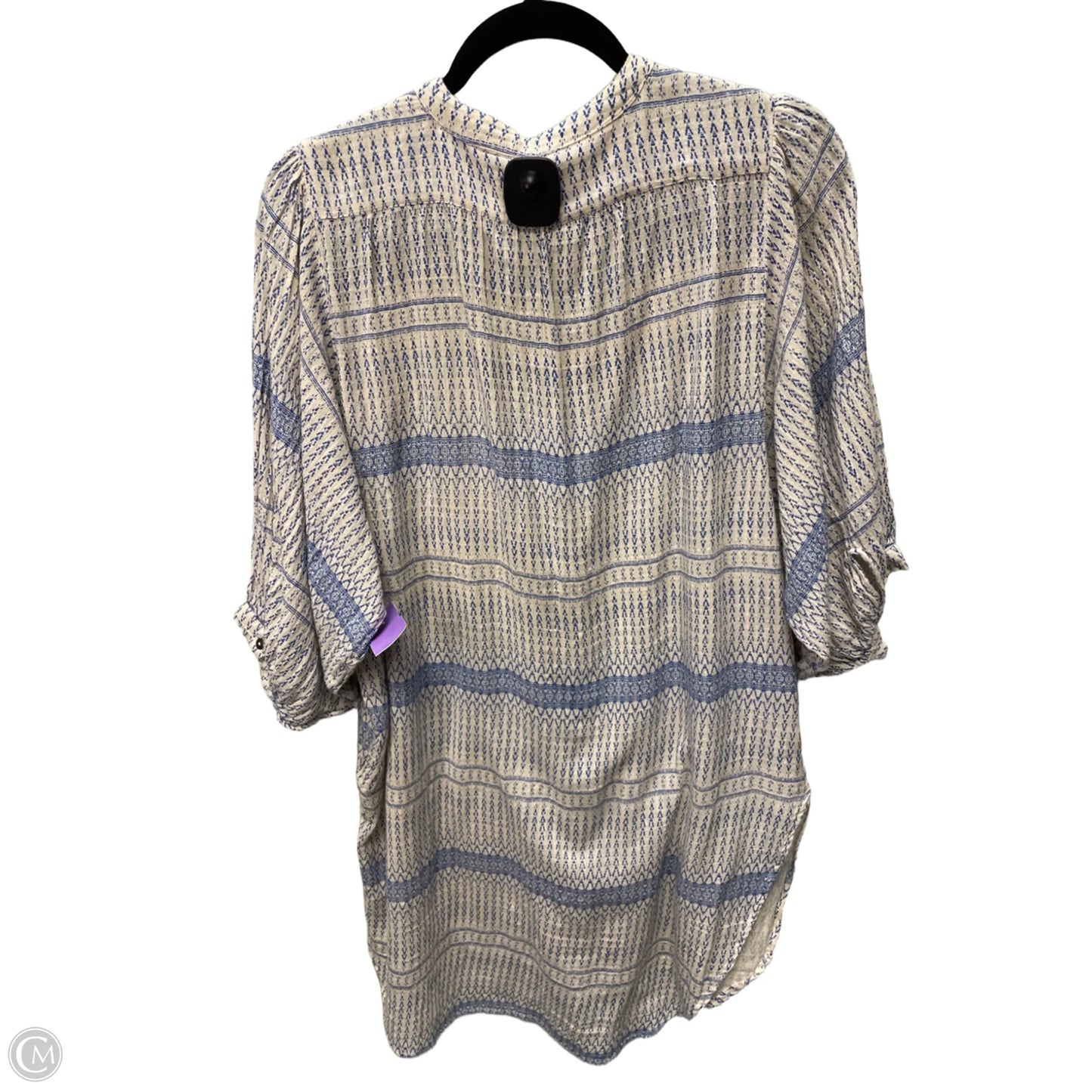 Tunic 3/4 Sleeve By Maeve In Blue & White, Size: Xs