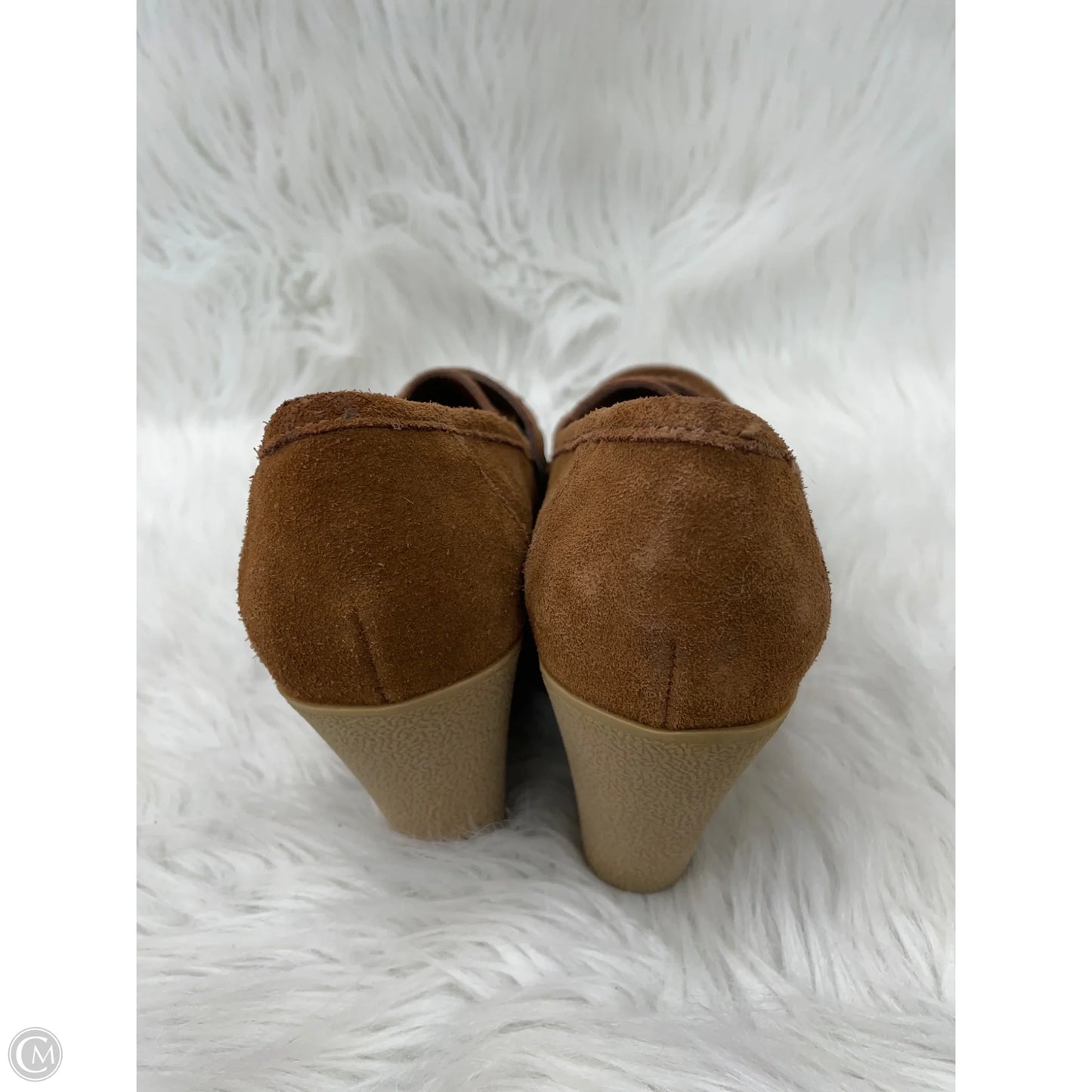 Shoes Heels Wedge By Mia In Tan, Size: 9.5