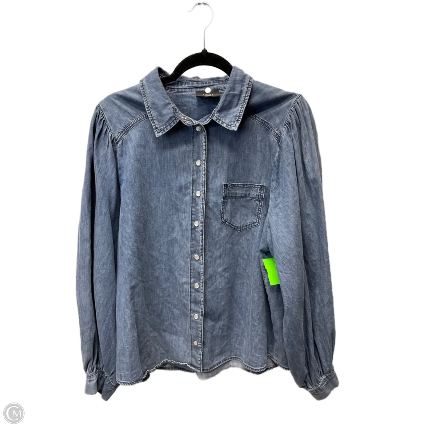 Jacket Denim By Vici In Blue, Size: L