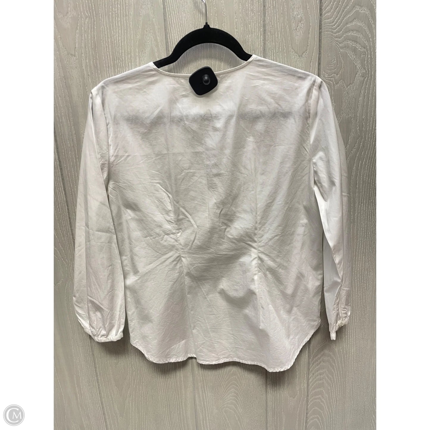 Top Long Sleeve By Ann Taylor In White, Size: S