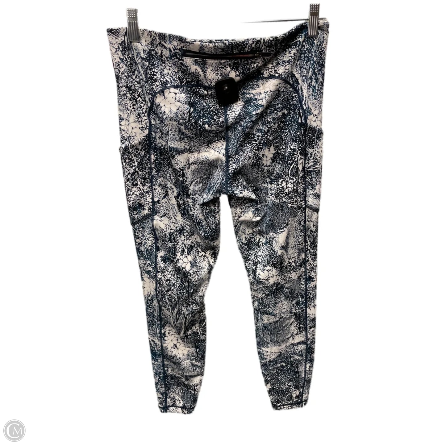 Athletic Leggings By Lululemon In Green & White, Size: 6