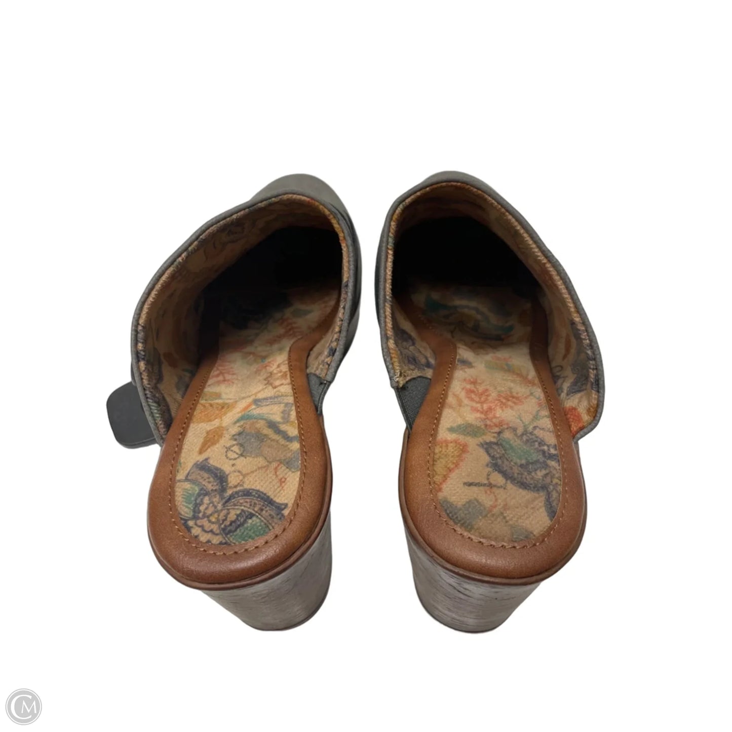 Shoes Heels Block By Boc In Grey & Tan, Size: 10