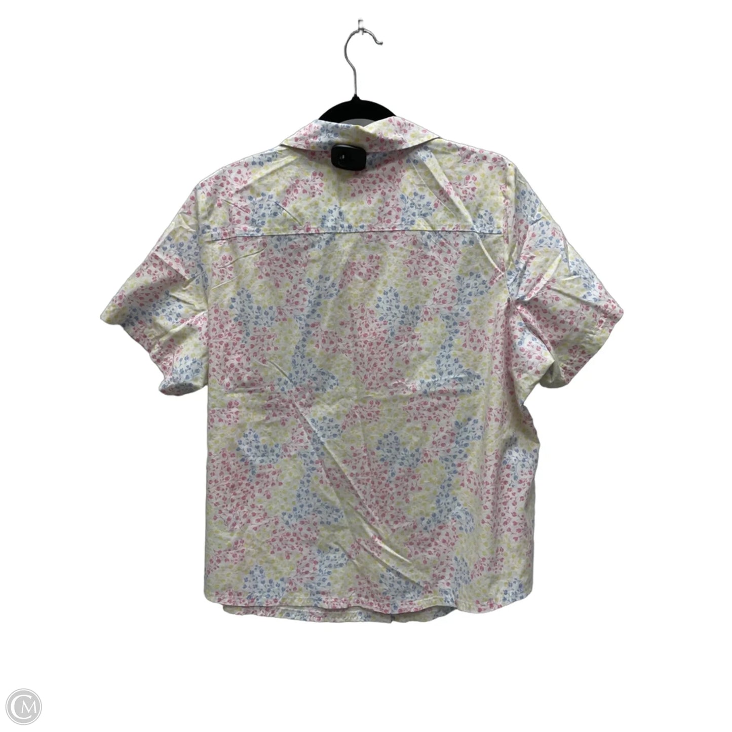 Top Short Sleeve By Karen Scott In Floral Print, Size: 1x