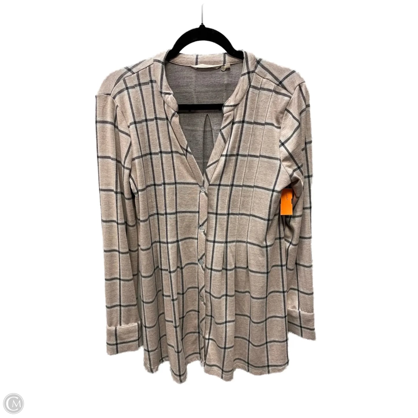 Tunic Long Sleeve By Soft Surroundings In Plaid Pattern, Size: S