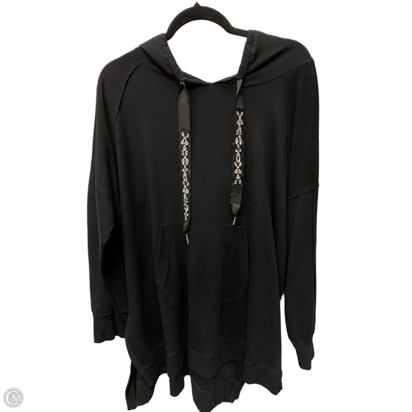 Athletic Top Long Sleeve Hoodie By Cme In Black, Size: 3x