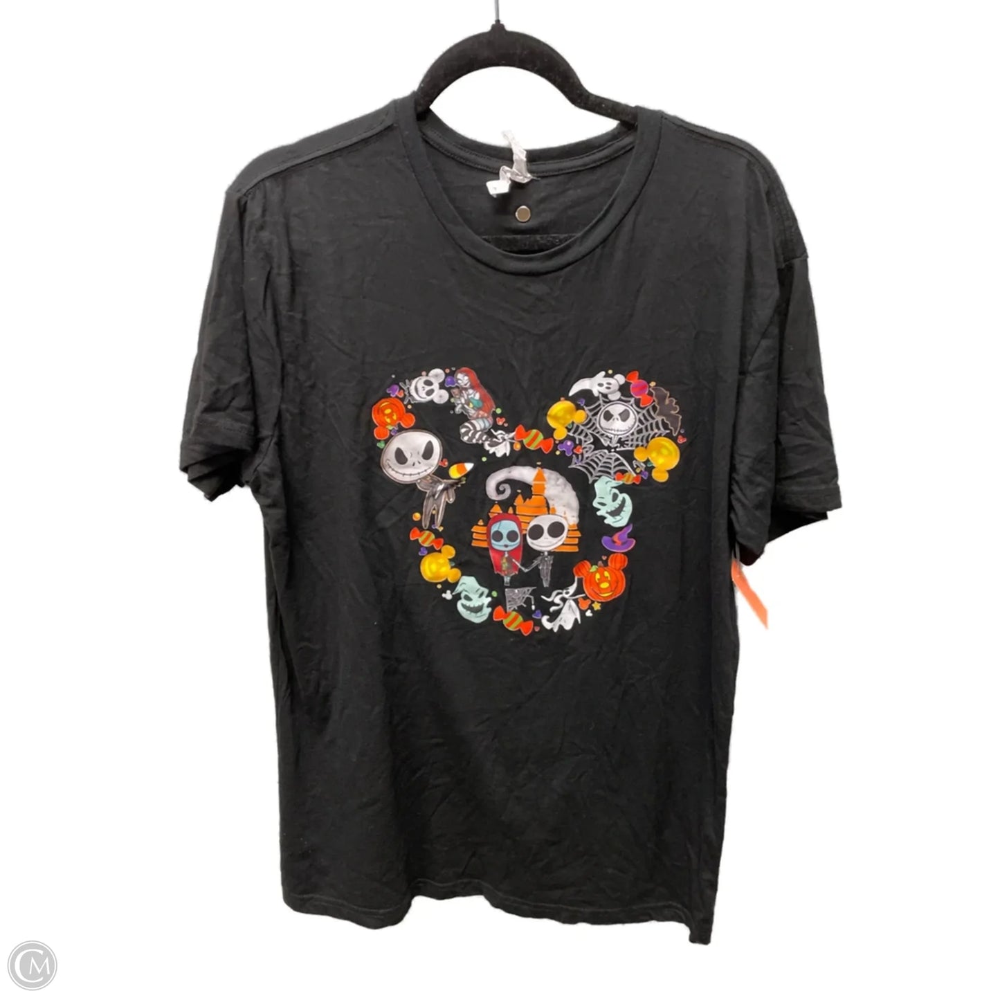 Top Short Sleeve By Circle Clothing - In Black, Size: L
