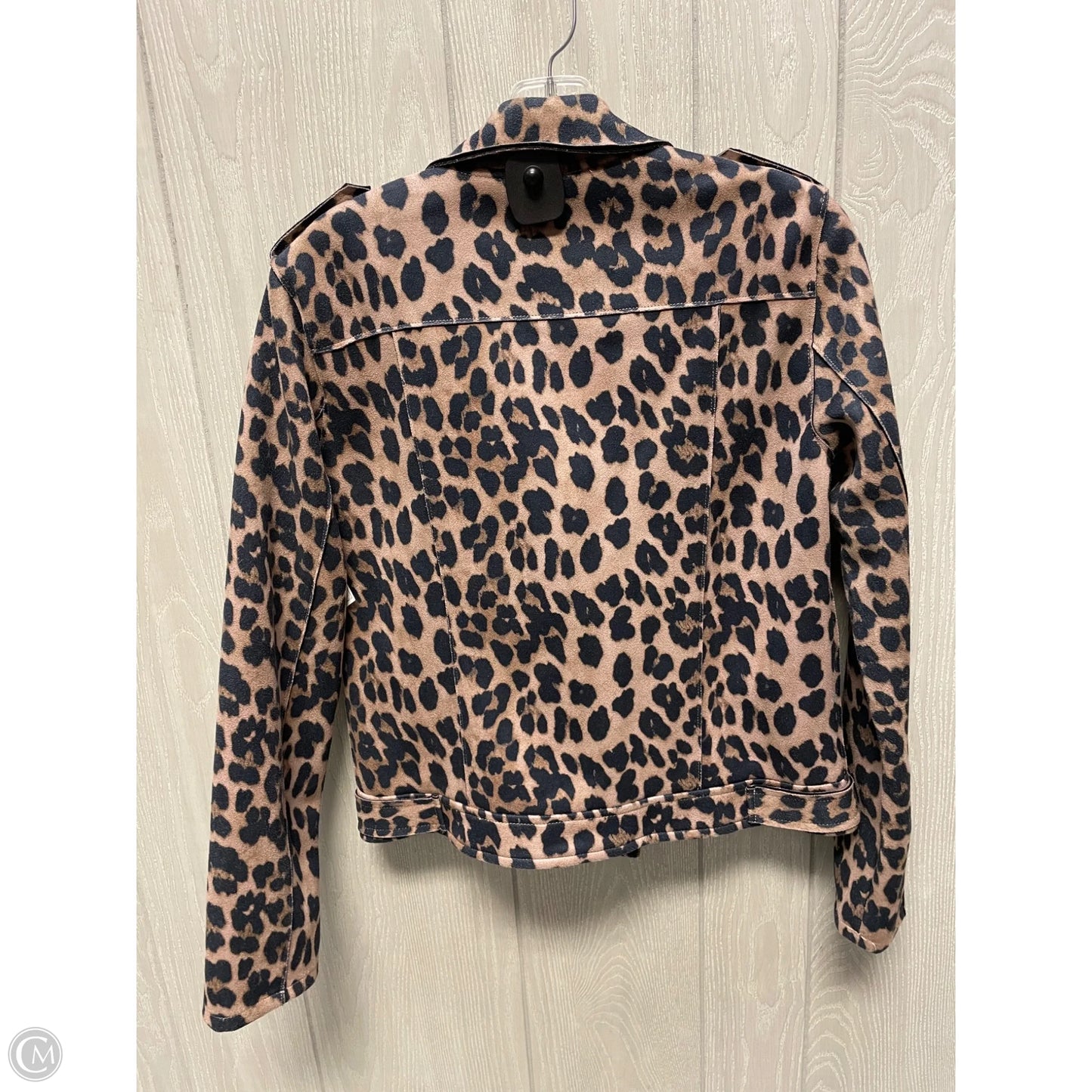 Jacket Moto By Easel In Animal Print, Size: S