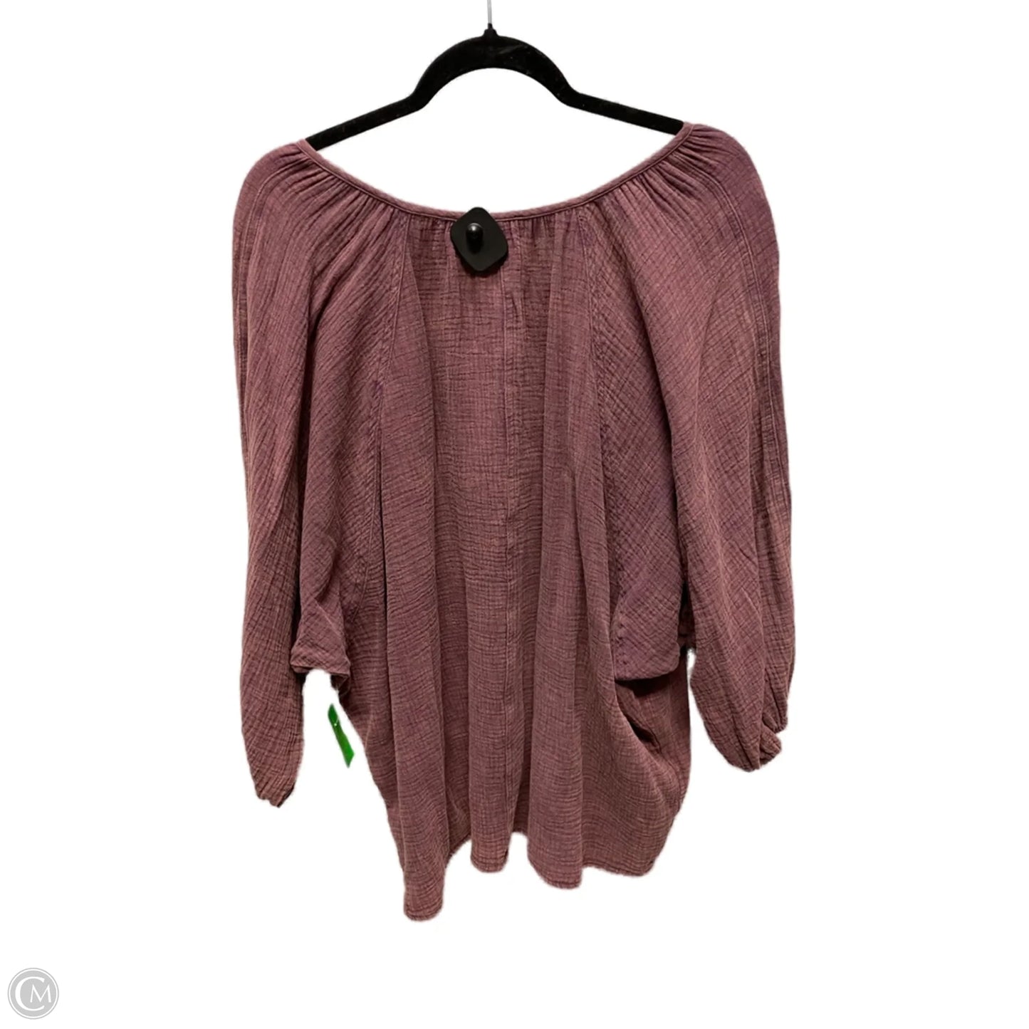 Top Long Sleeve By Easel In Maroon, Size: S