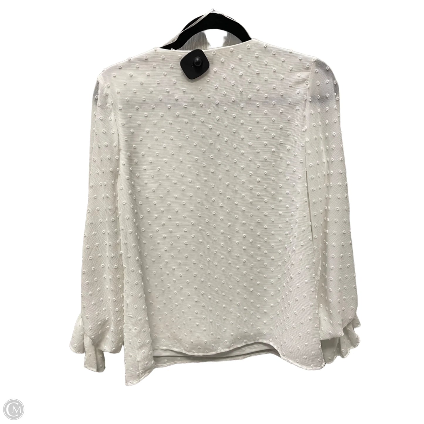Blouse Long Sleeve By Vince Camuto In White, Size: S