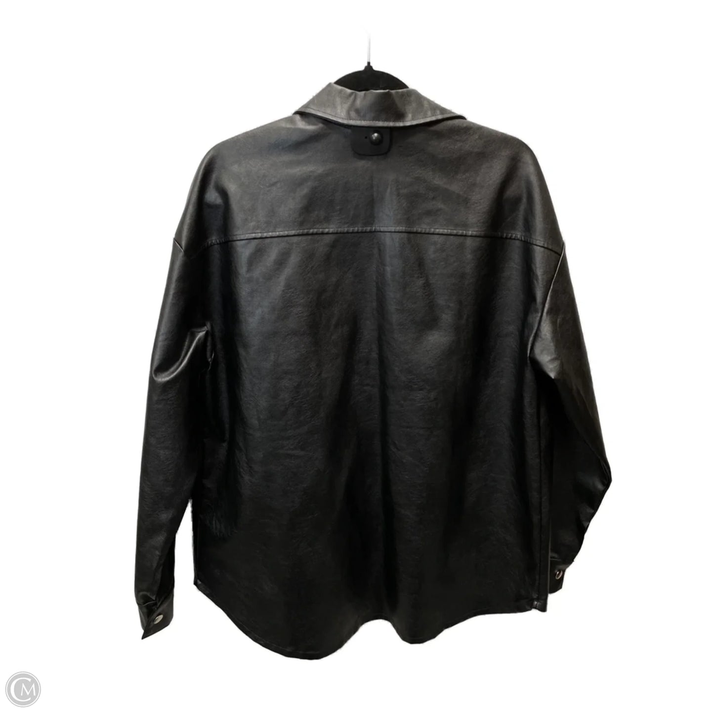Jacket Shirt By Clothes Mentor In Black, Size: L