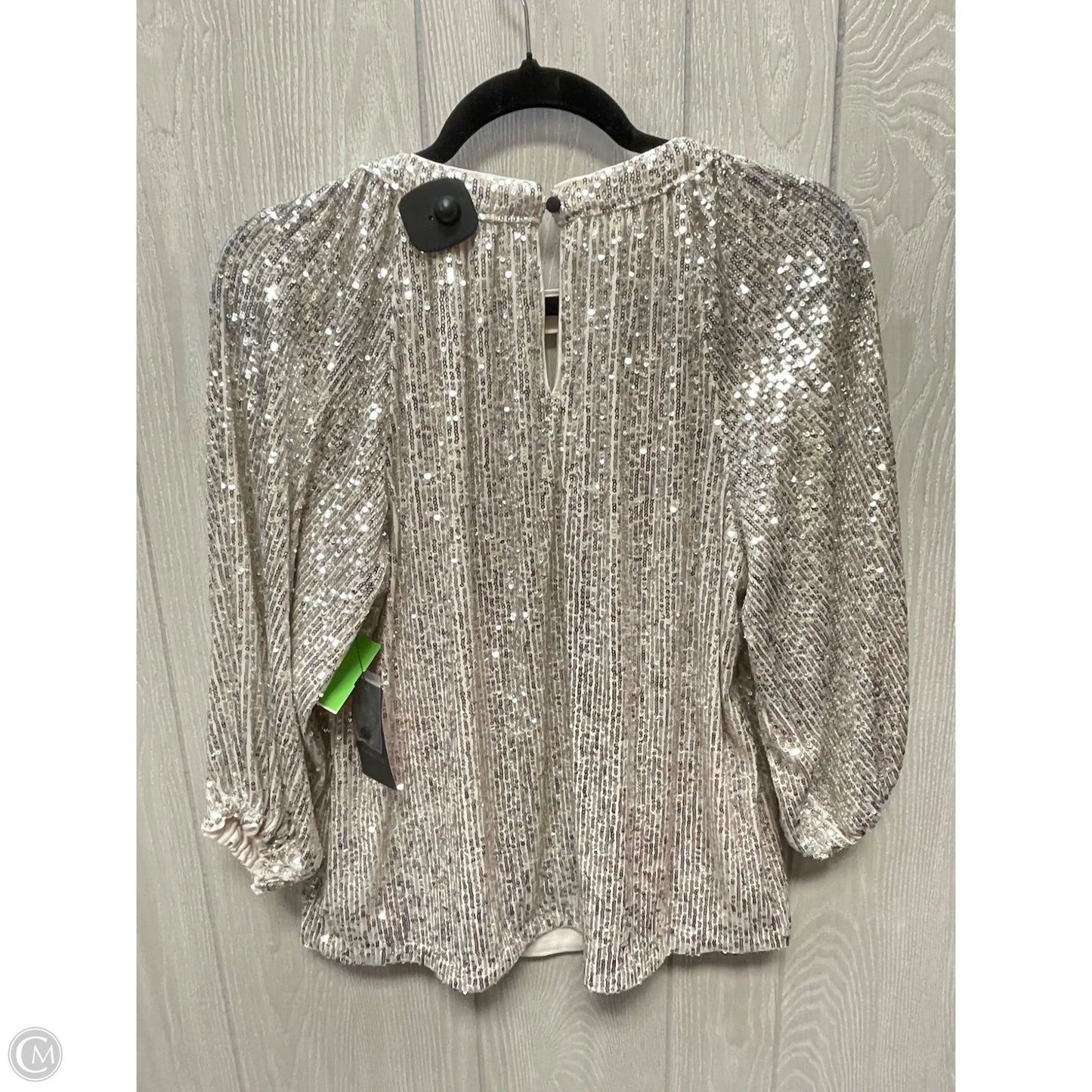 Top 3/4 Sleeve By Vince Camuto In Silver, Size: S