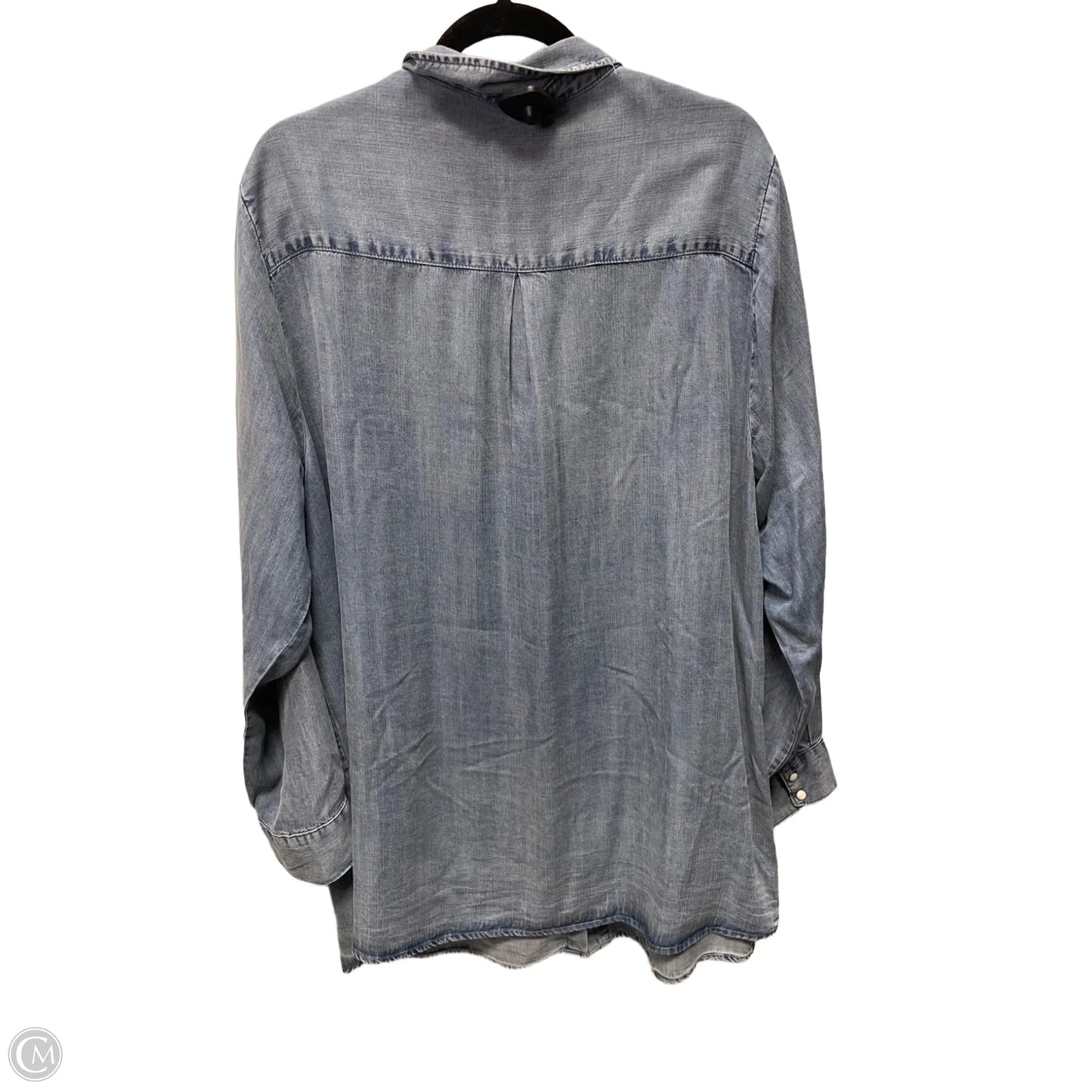 Top Long Sleeve By Velvet Heart In Blue Denim, Size: 2x
