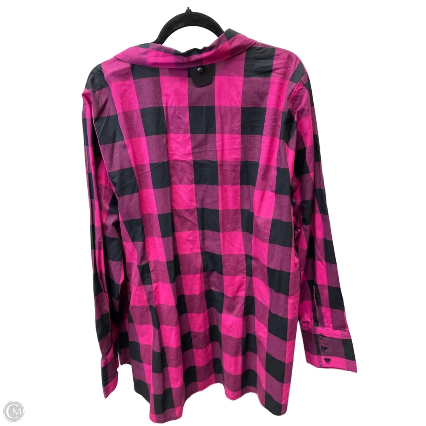 Top Long Sleeve By Lane Bryant In Checkered Pattern, Size: 4x