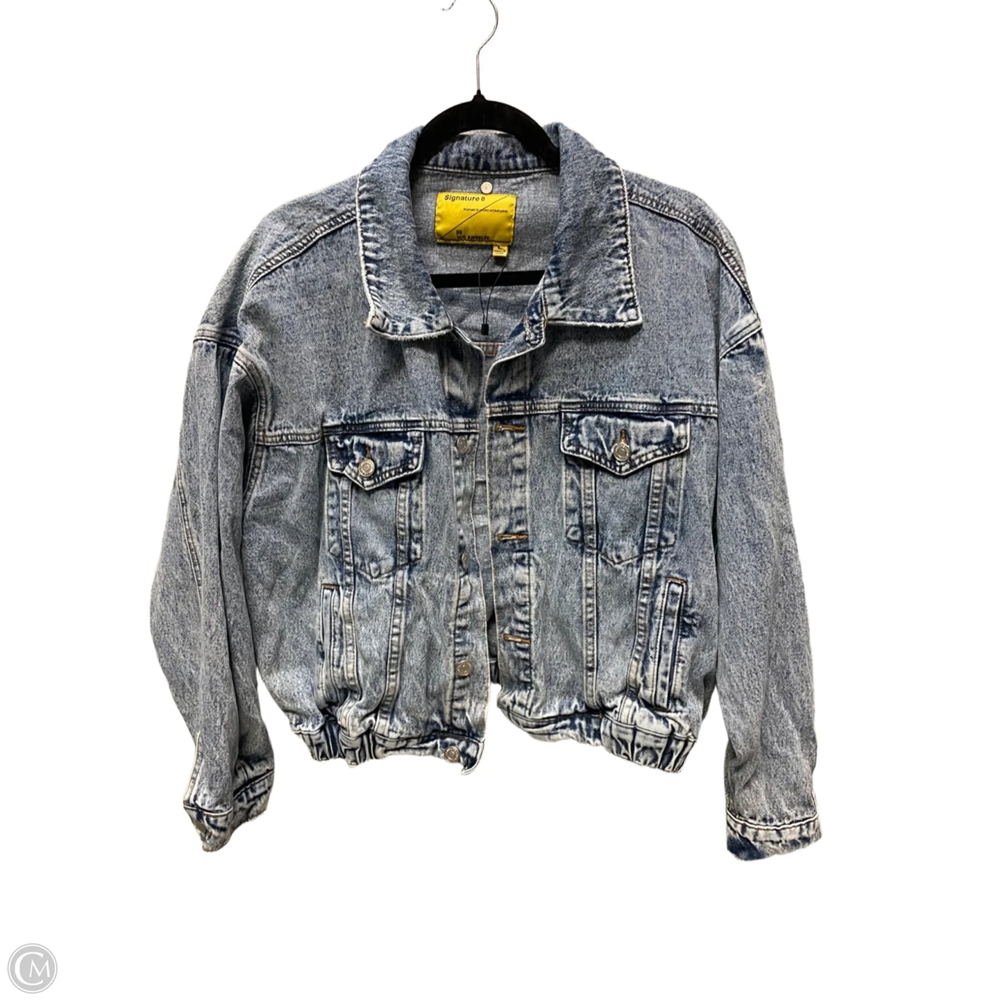 Jacket Denim By Signature 8 - In Blue Denim, Size: L