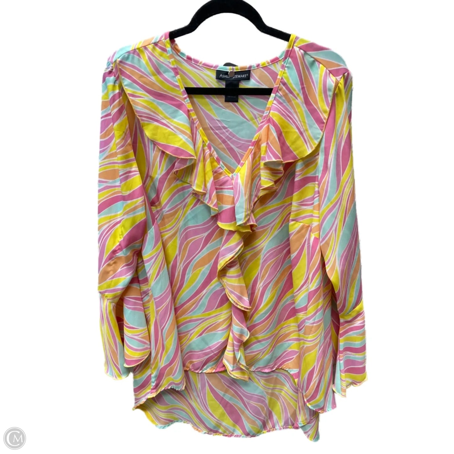 Tunic Long Sleeve By Ashley Stewart In Multi-colored, Size: 1x
